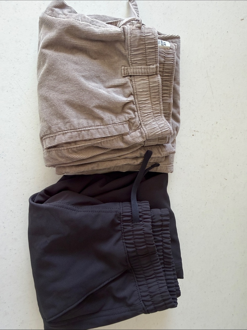 abercrombie kids Charcoal Gray Cargo Drawstring pants-2 pairs